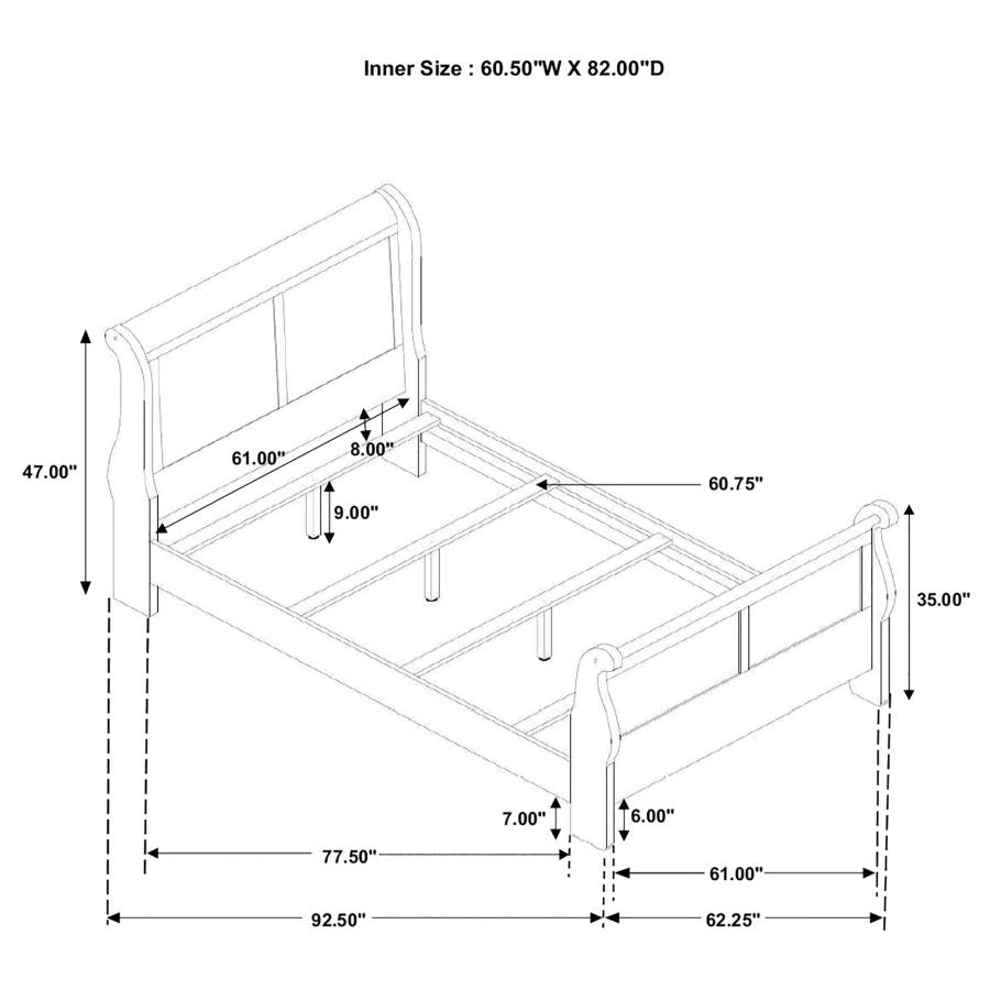 4PCS QUEEN BEDROOM SET /204691Q-S4-COA