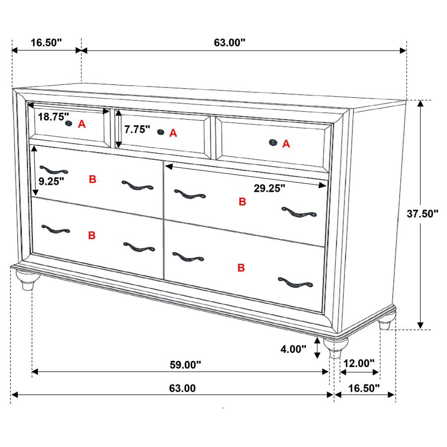 4PCS QUEEN BEDROOM SET /205891Q-S4-COA