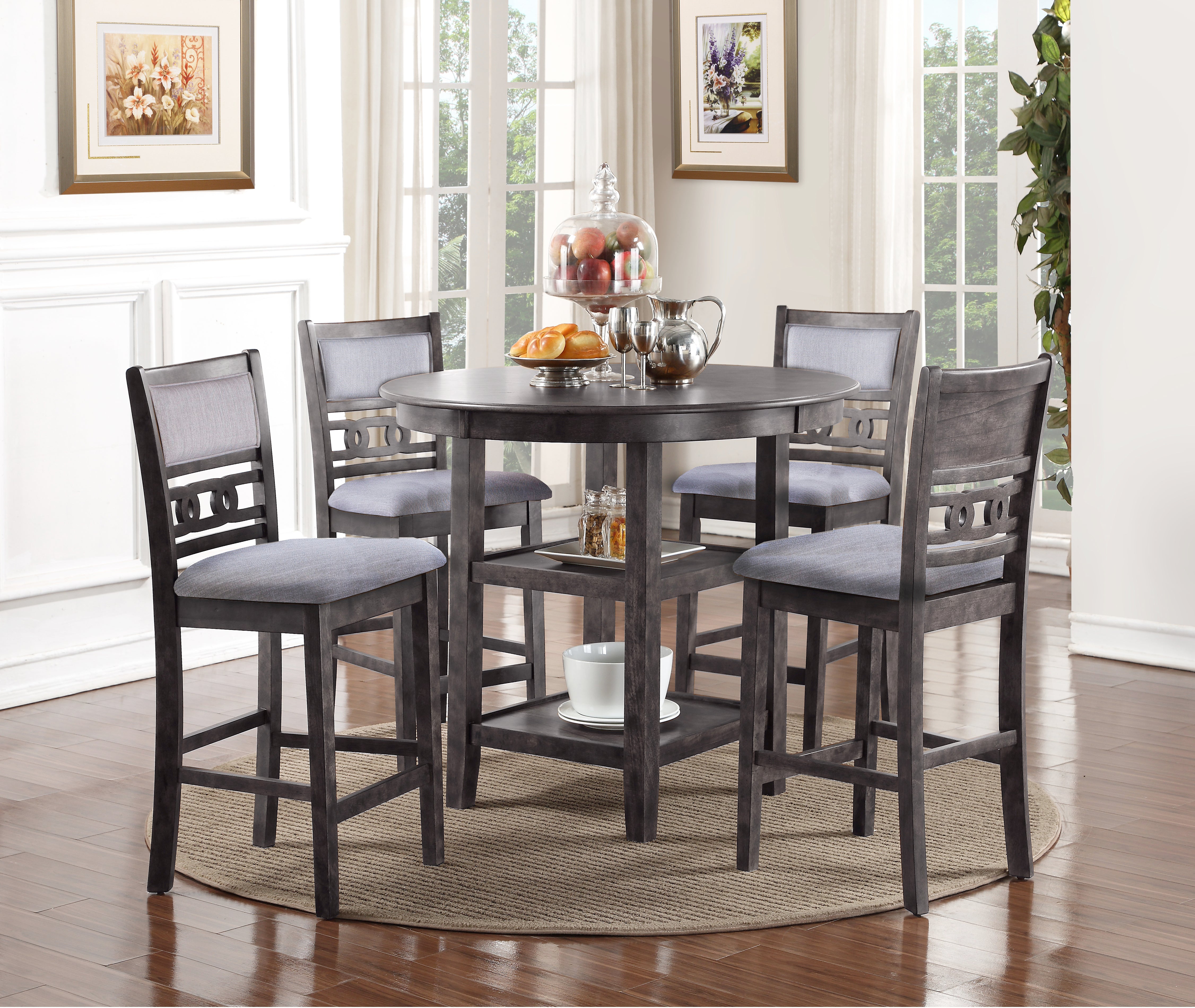 GIA ROUND COUNTER DINING 5 PC SET-NC