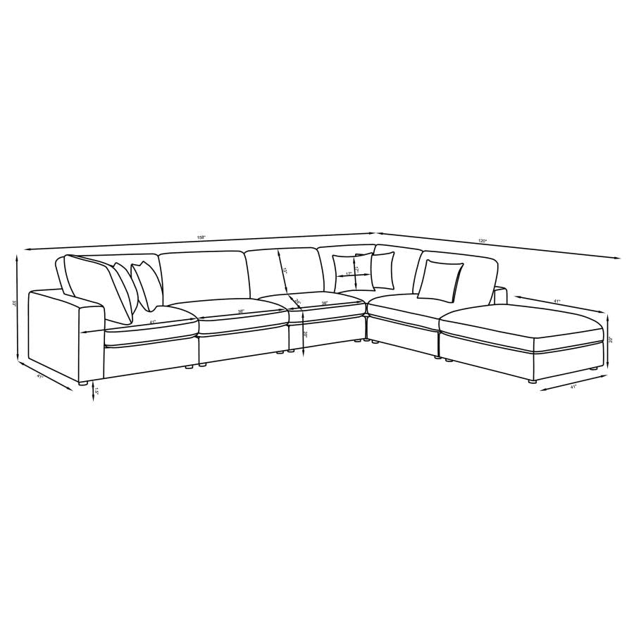 SECTIONAL 6PCS 551324-COA