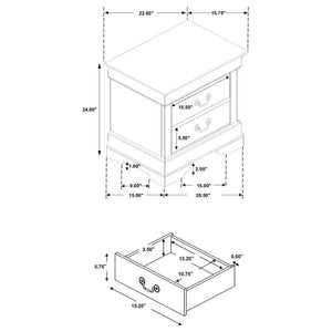 4PCS QUEEN BEDROOM SET /204691Q-S4-COA