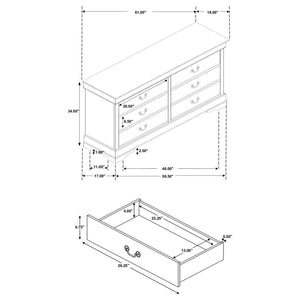 4PCS QUEEN BEDROOM SET /204691Q-S4-COA