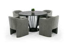 Load image into Gallery viewer, MODERN BLACK ROUND DINING TABLE 2599-VIG