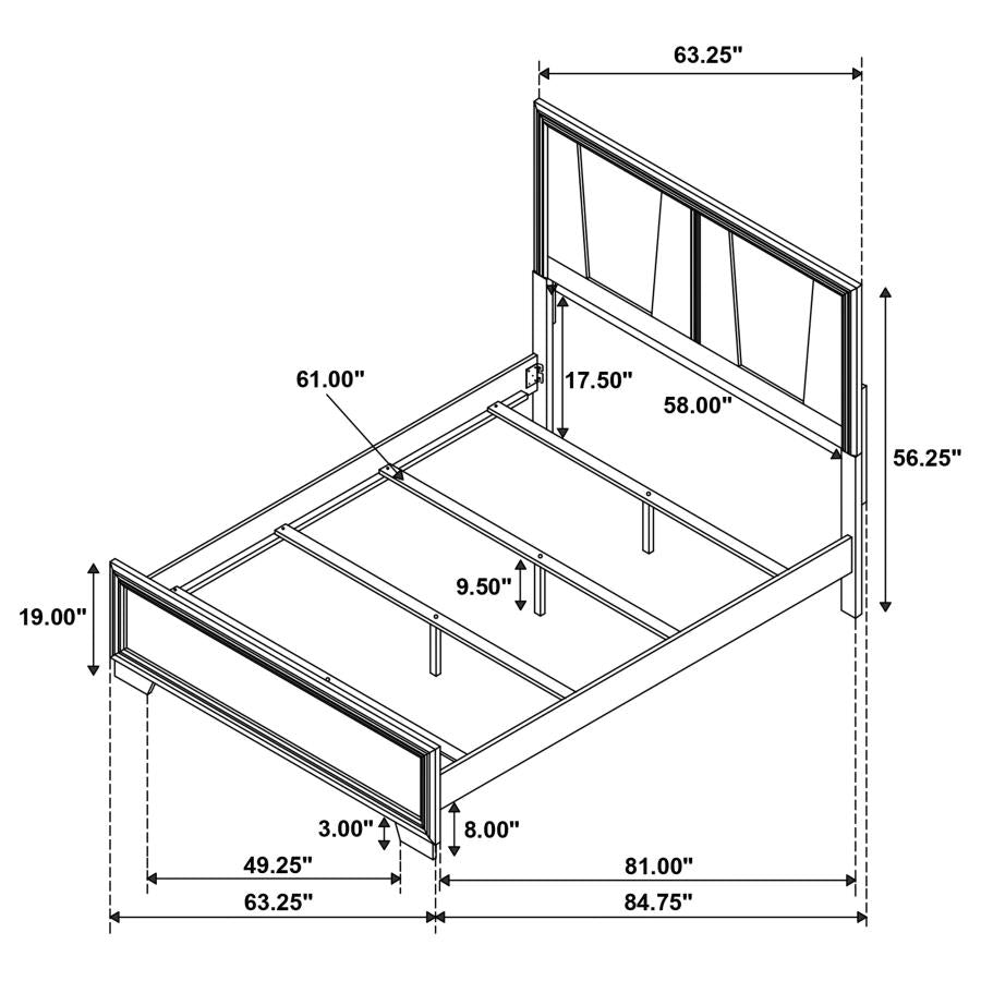 4PCS QUEEN BEDROOM SET /223551Q-S4-COA
