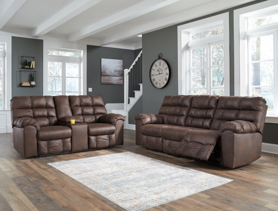 RECLINING SOFA AND LOVESEAT 2840189/94-ASH