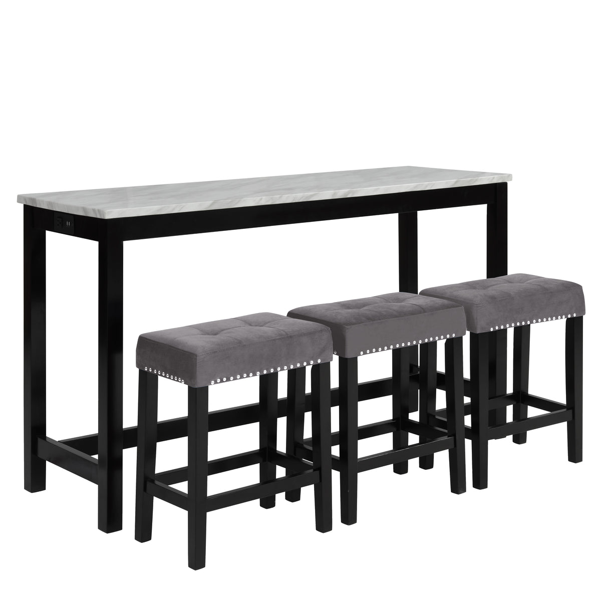 CELESTE THEATER BAR TABLE W/ 3 STOOLS-NC