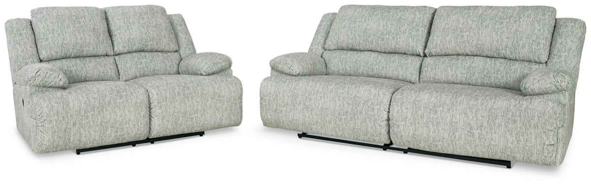 RECLINING SOFA AND LOVESEAT 2930281/86-ASH