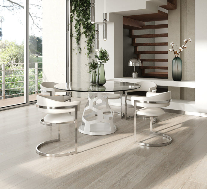 WHITE DINING TABLE 8800-VIG