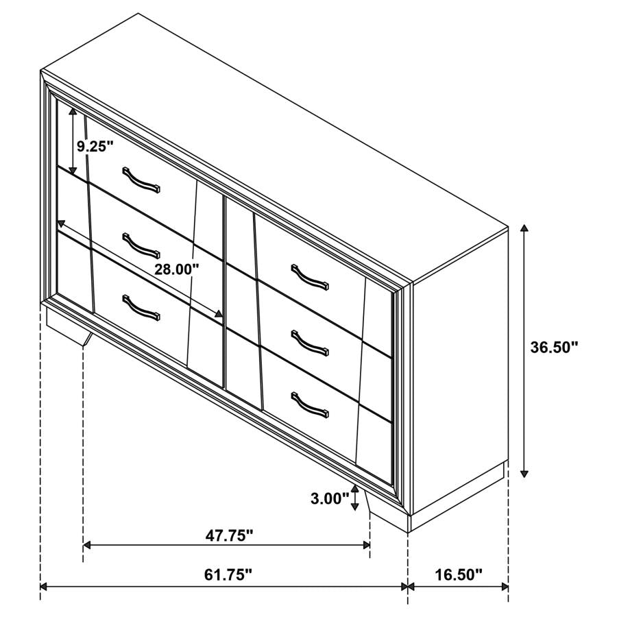 4PCS QUEEN BEDROOM SET /223551Q-S4-COA