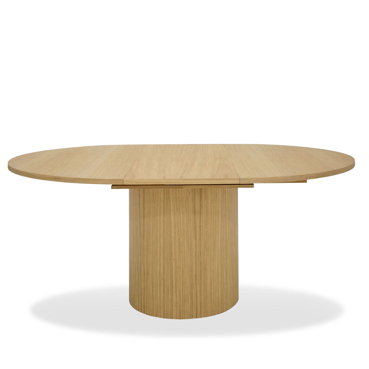 MODERN NATURAL OAK ROUND DINING TABLE WIHT EXTENSION 1255-VIG