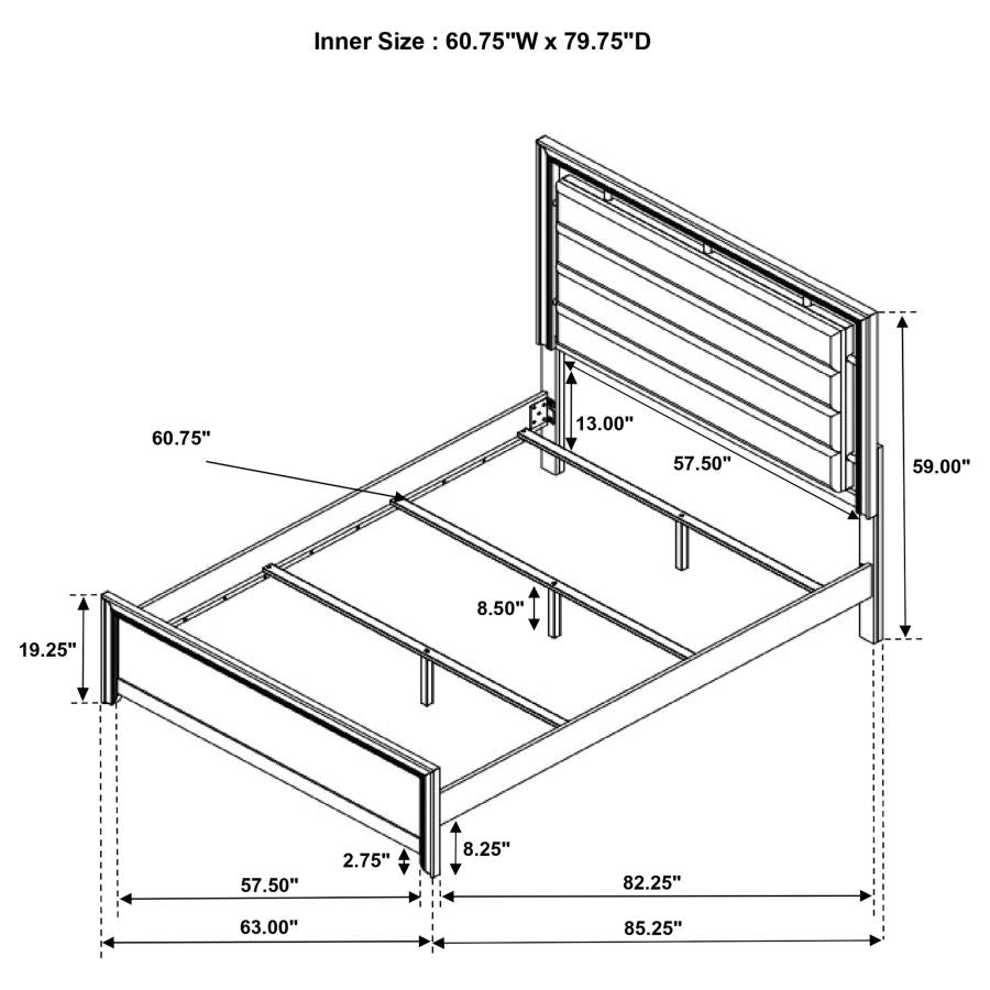 4PCS QUEEN BEDROOM SET /224391Q-S4-COA
