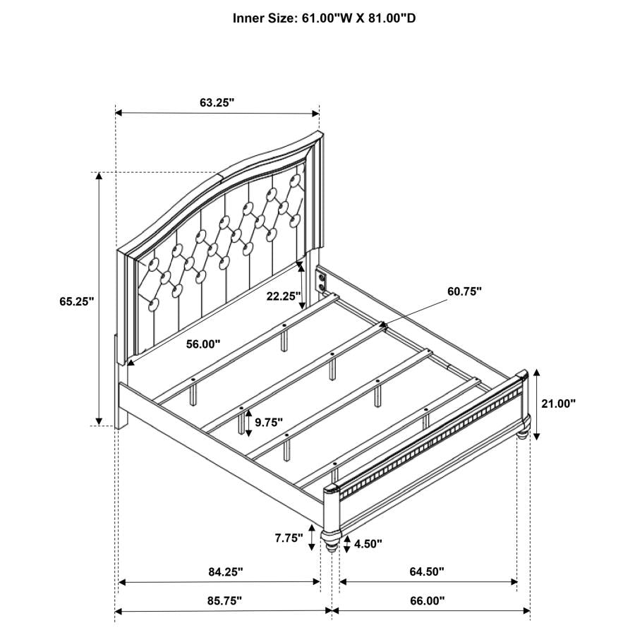 4PCS QUEEN BEDROOM SET /204181Q-S4-COA