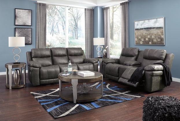 POWER RECLINING SOFA AND LOVESEAT 3000418/15-ASH