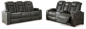 POWER RECLINING SOFA AND LOVESEAT 3060615/18-ASH