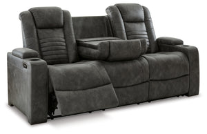 POWER RECLINING SOFA AND LOVESEAT 3060615/18-ASH