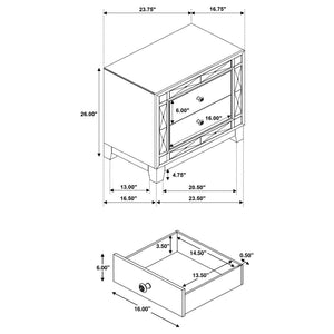 4PCS QUEEN BEDROOM SET /204921Q-S4-COA