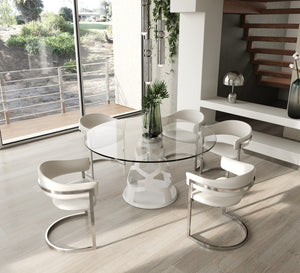 WHITE DINING TABLE 8800-VIG