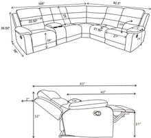 Load image into Gallery viewer, POWER MOTION SECTIONAL 609620-COA