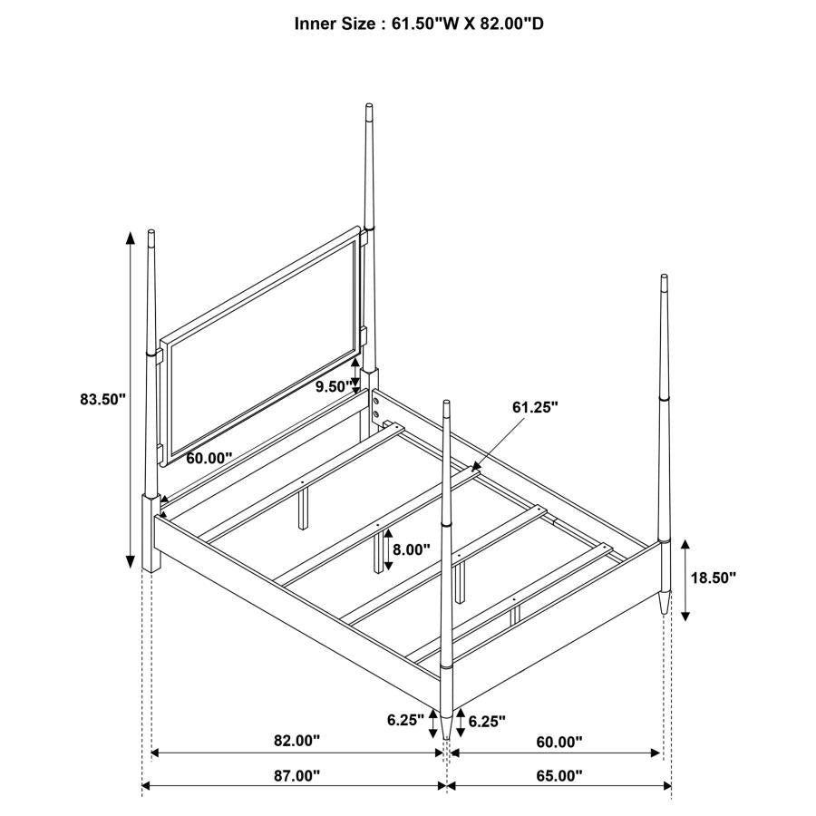 4PCS QUEEN BEDROOM SET /223061Q-S4-COA