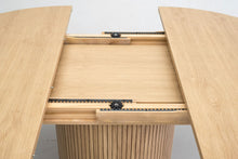 Load image into Gallery viewer, MODERN NATURAL OAK ROUND DINING TABLE WIHT EXTENSION 1255-VIG