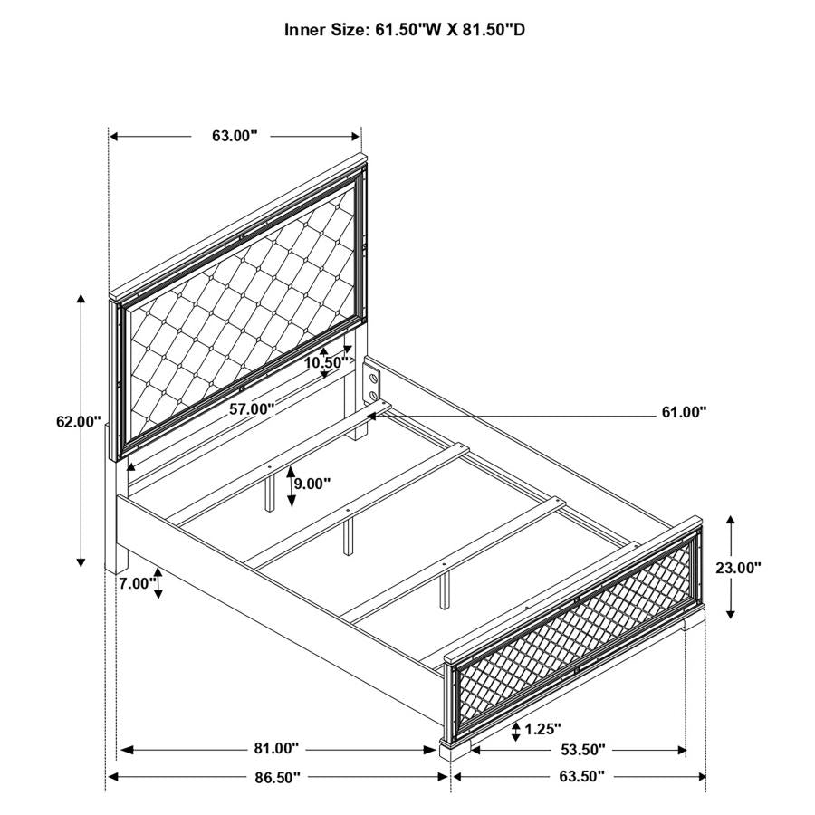 4PCS QUEEN BEDROOM SET /223561Q-S4-COA