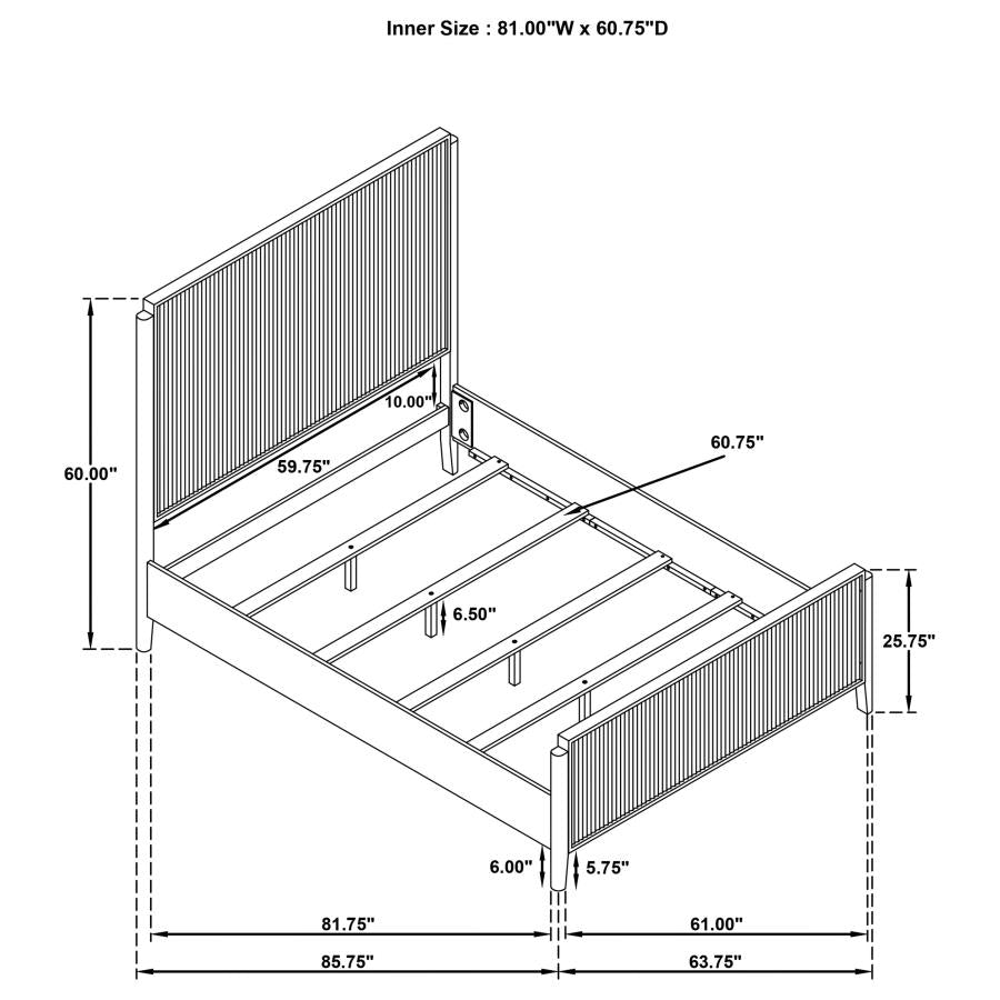 4PCS QUEEN BEDROOM SET /224711Q-S4-COA