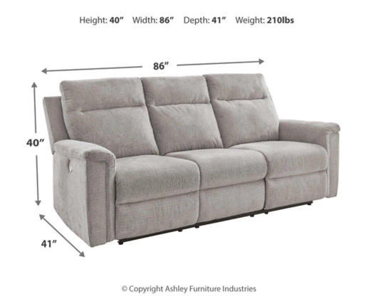 Reclining Power Sofa and loveseat Ash 3320187/96