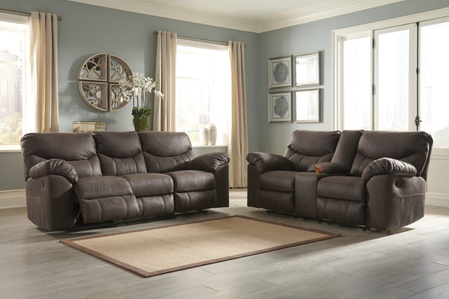 RECLINING SOFA AND LOVESEAT 3380388/94-ASH