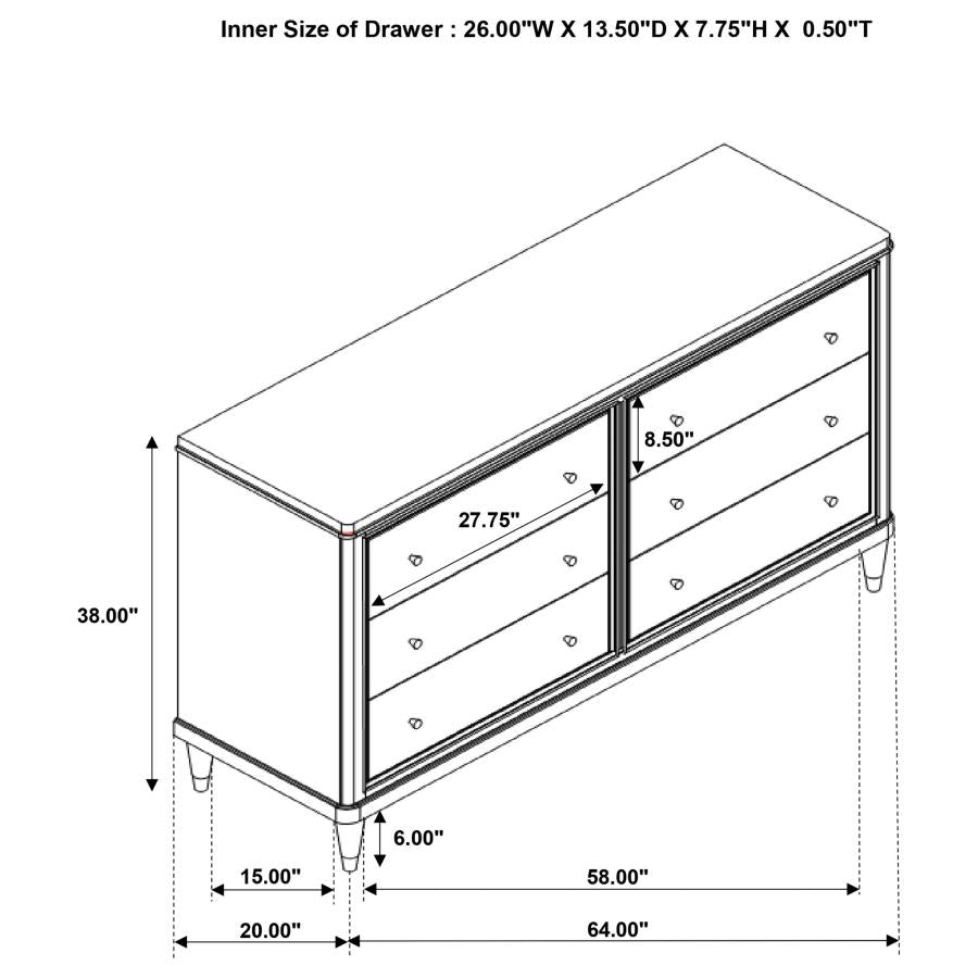 4PCS QUEEN BEDROOM SET /223061Q-S4-COA