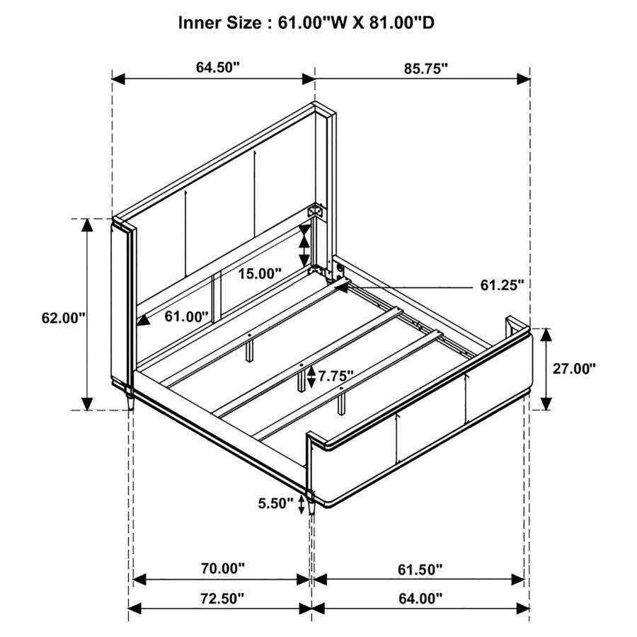 4PCS QUEEN BEDROOM SET /223121Q-S4-COA
