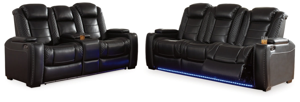 POWER RECLINING SOFA AND LOVESEAT 3700315/18-ASH