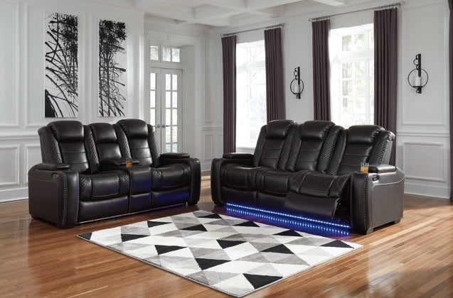 POWER RECLINING SOFA AND LOVESEAT 3700315/18-ASH