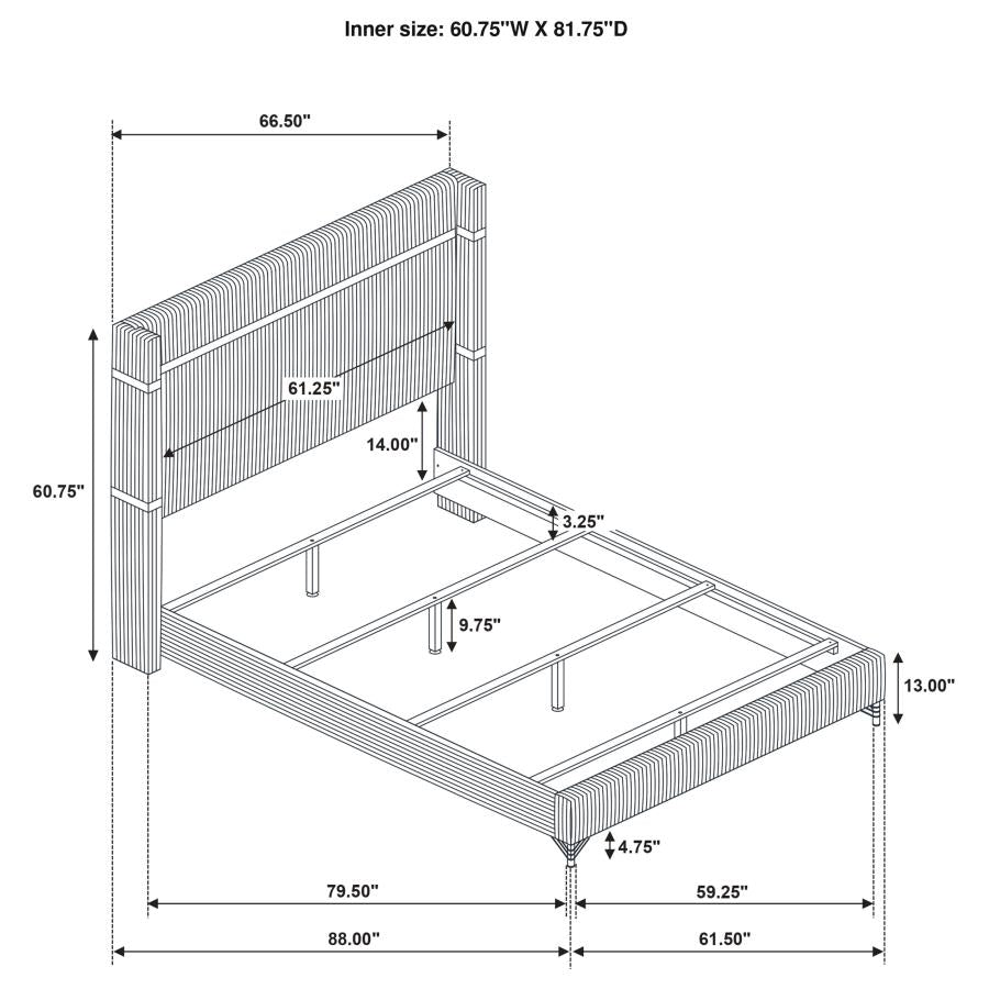4PCS QUEEN BEDROOM SET /224731Q-S4-COA