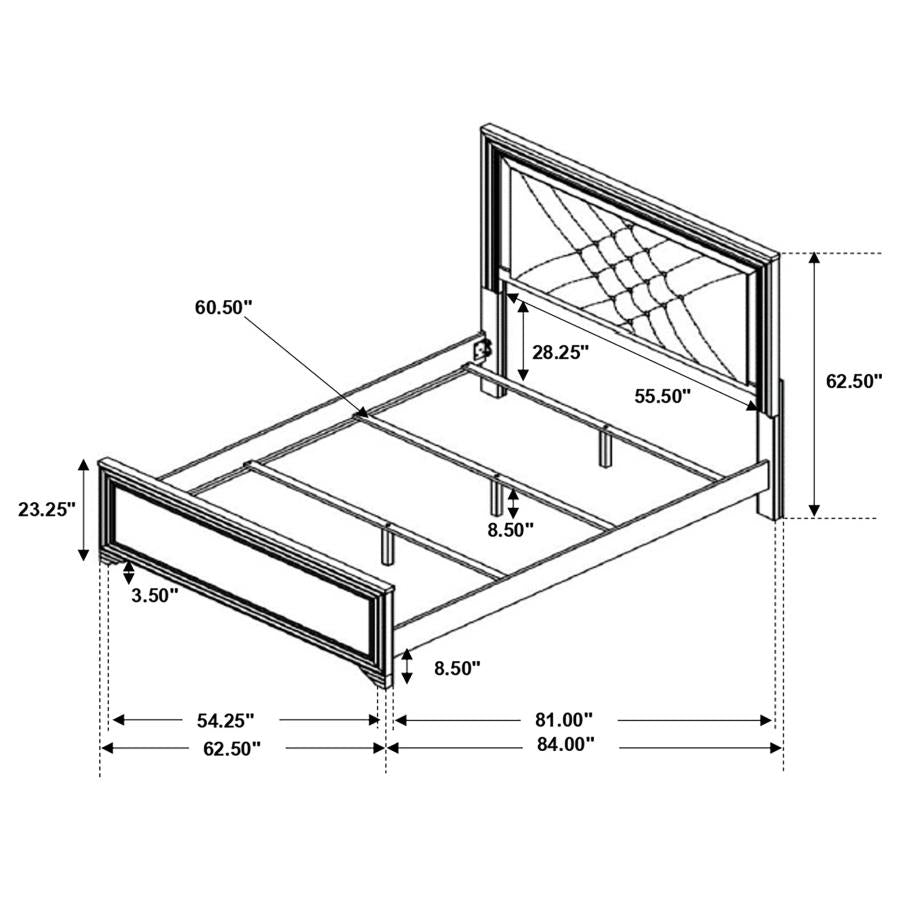 4PCS QUEEN BEDROOM SET /223571Q-S4-COA