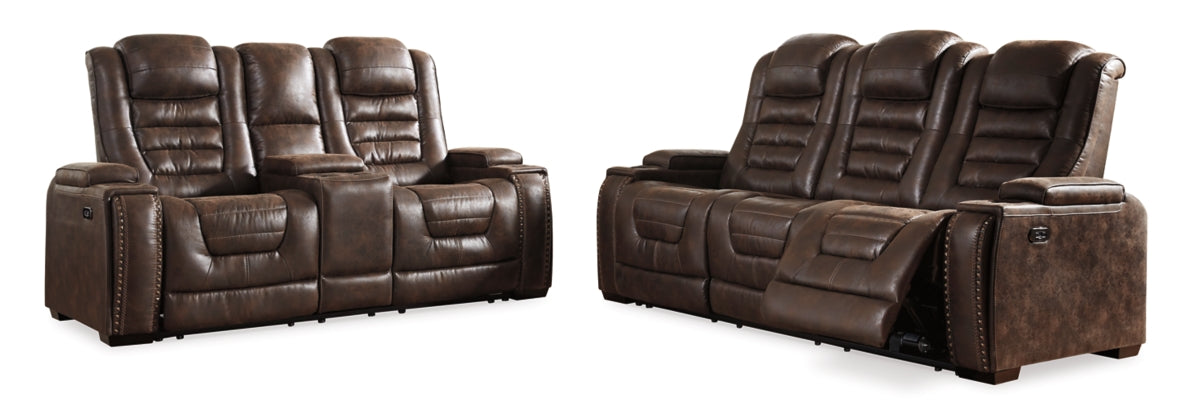 POWER RECLINING SOFA AND LOVESEAT 3850115/18-ASH