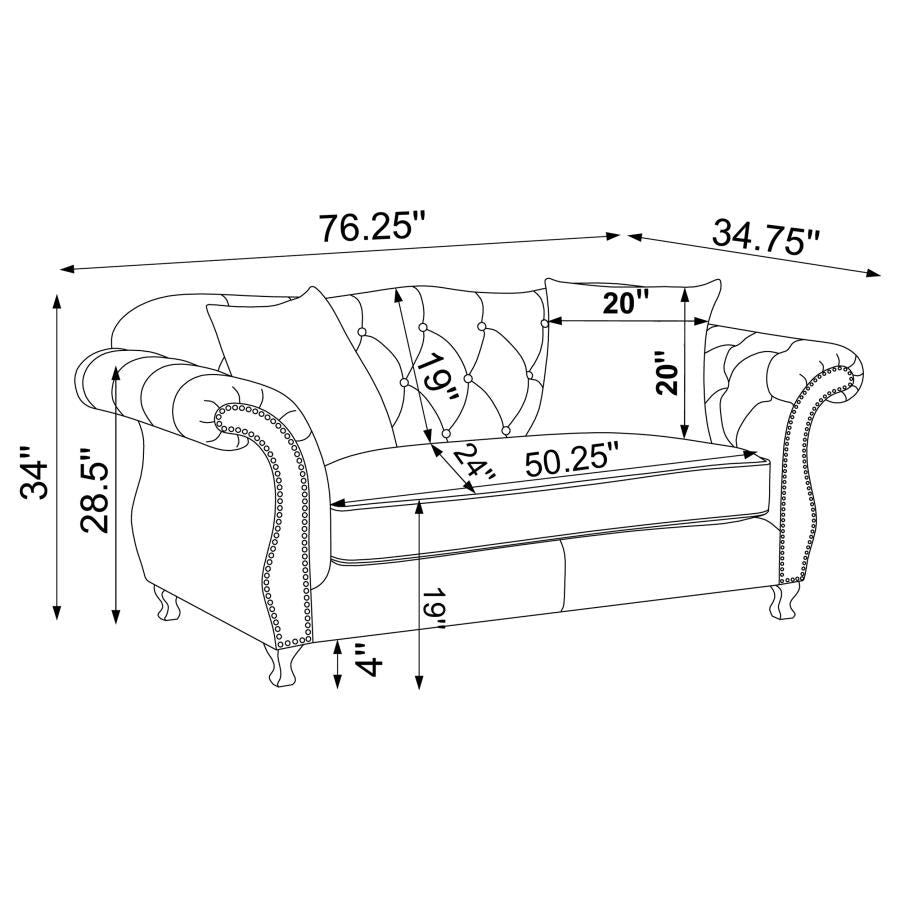 SOFA AND LOVESEAT 551161-S2-COA