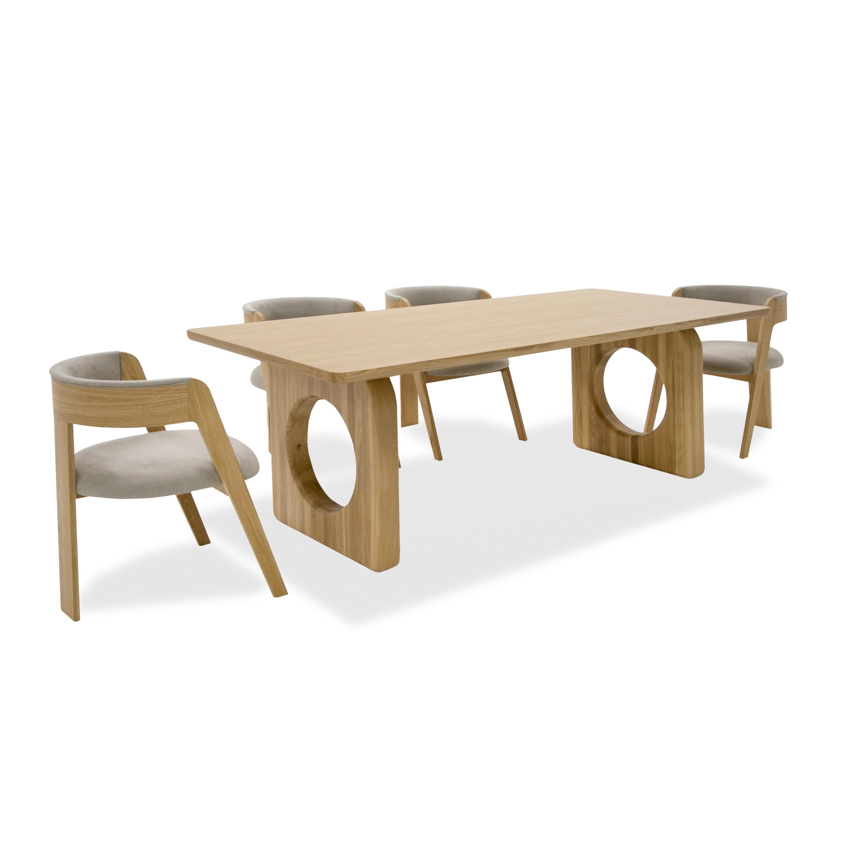 MODERN NATURAL OAK RECTANGULAR DINING TABLE 1257-VIG
