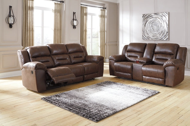 RECLINING SOFA AND LOVESEAT 3990488/94-ASH