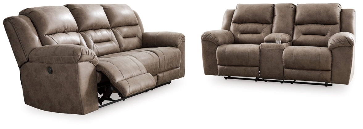 POWER RECLINING SOFA AND LOVESEAT 3990587/96-ASH