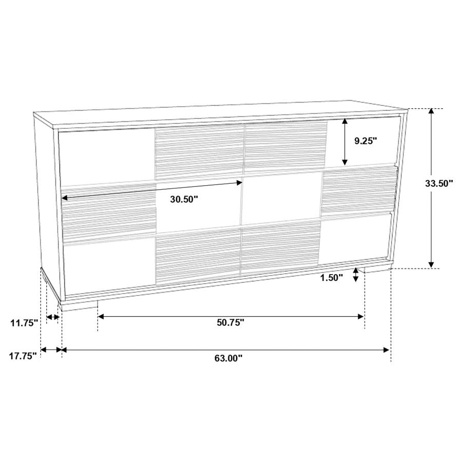 4PCS QUEEN BEDROOM SET /207101Q-S4-COA