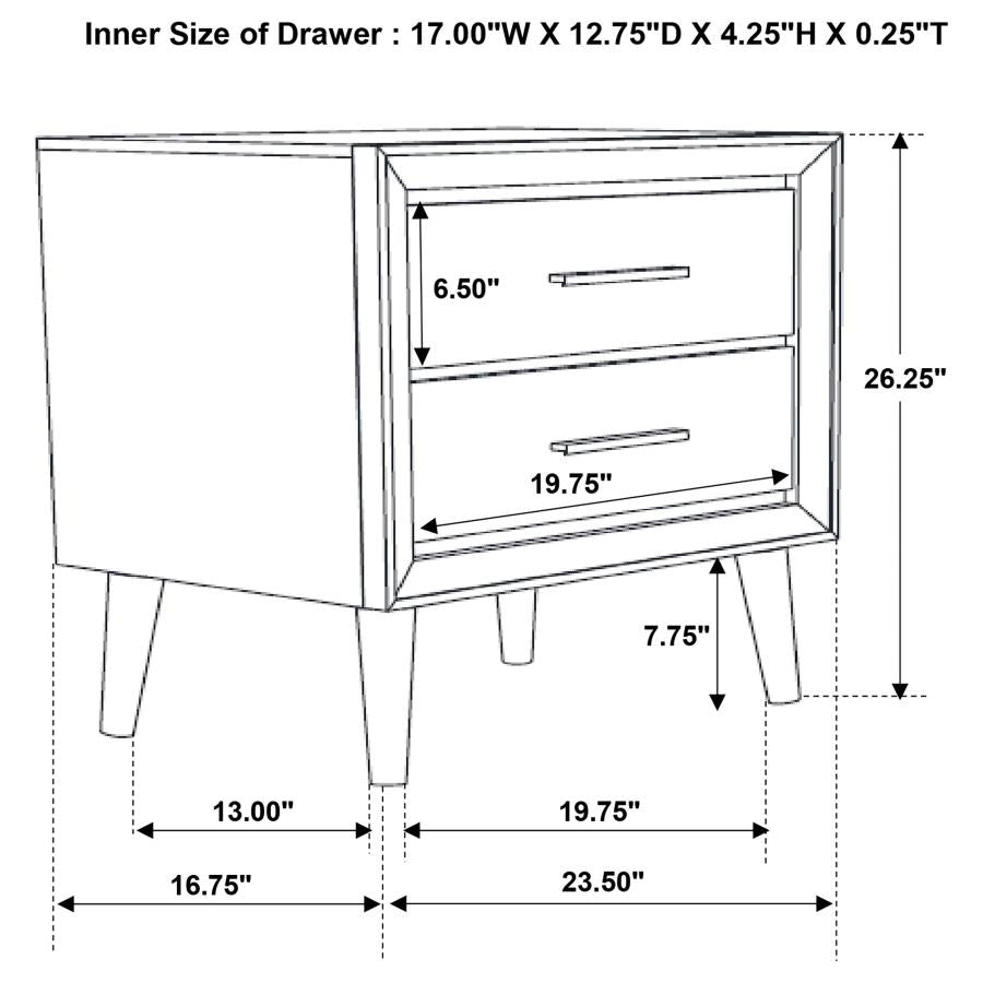 4PCS QUEEN BEDROOM SET /222701Q-S4-COA