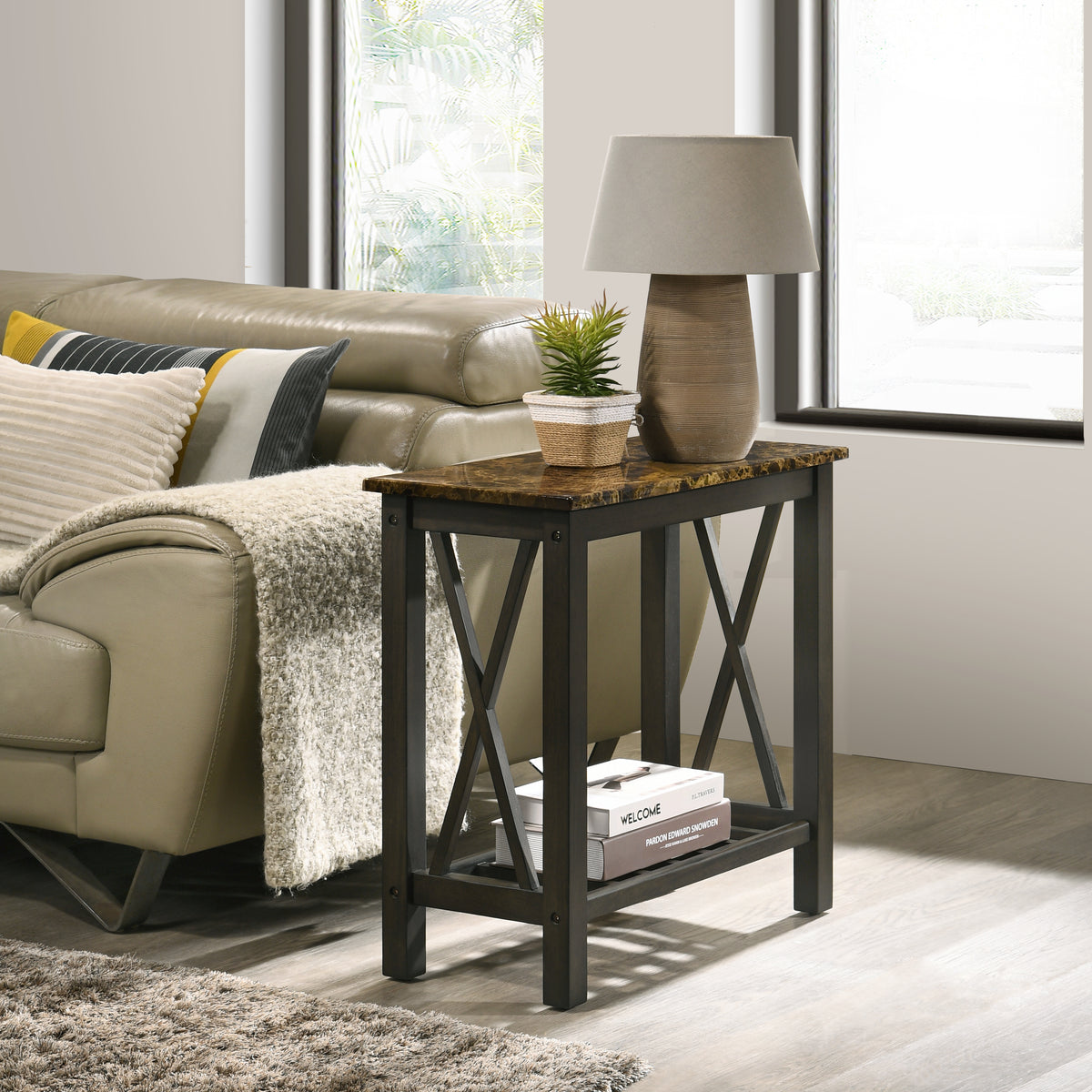 EDEN CHAIRSIDE TABLE-ESPRESSO-NC