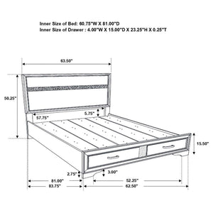 4PCS QUEEN BEDROOM SET /206361Q-S4-COA
