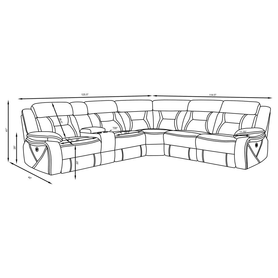 POWER MOTION SECTIONAL 600370-COA