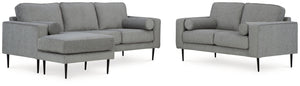 SOFA CHAISE AND LOVESEAT 4110218/35-ASH