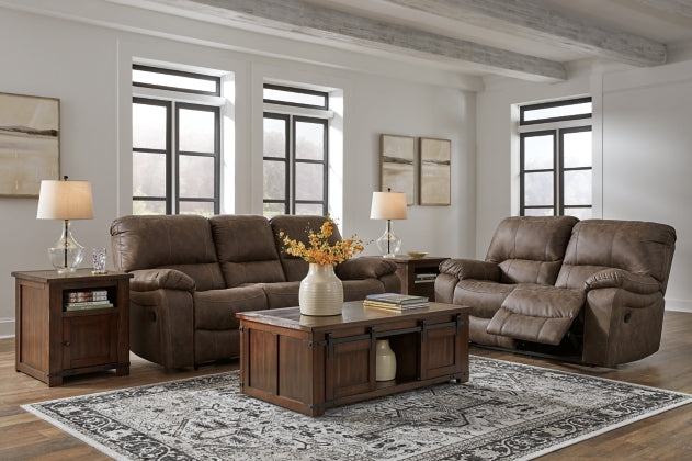 RECLINING SOFA AND LOVESEAT 4240488/86-ASH