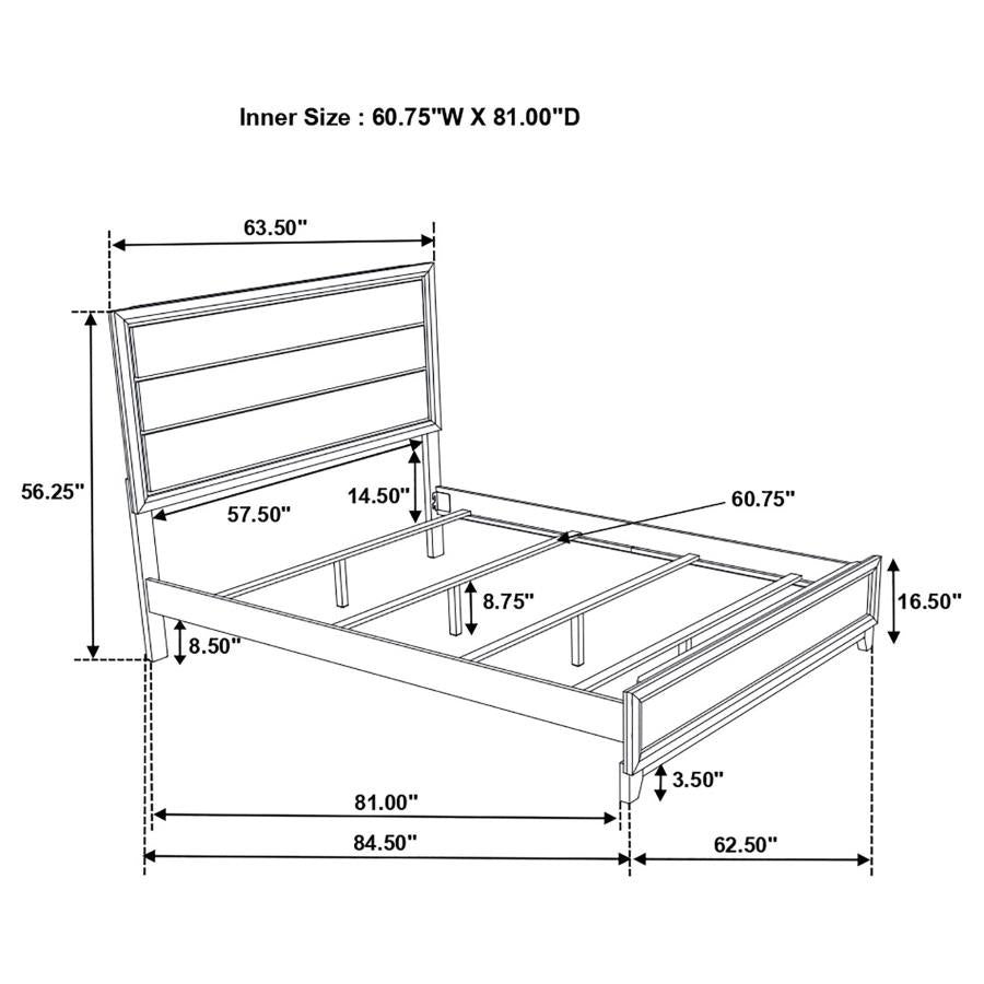 4PCS QUEEN BEDROOM SET /212421Q-S4-COA