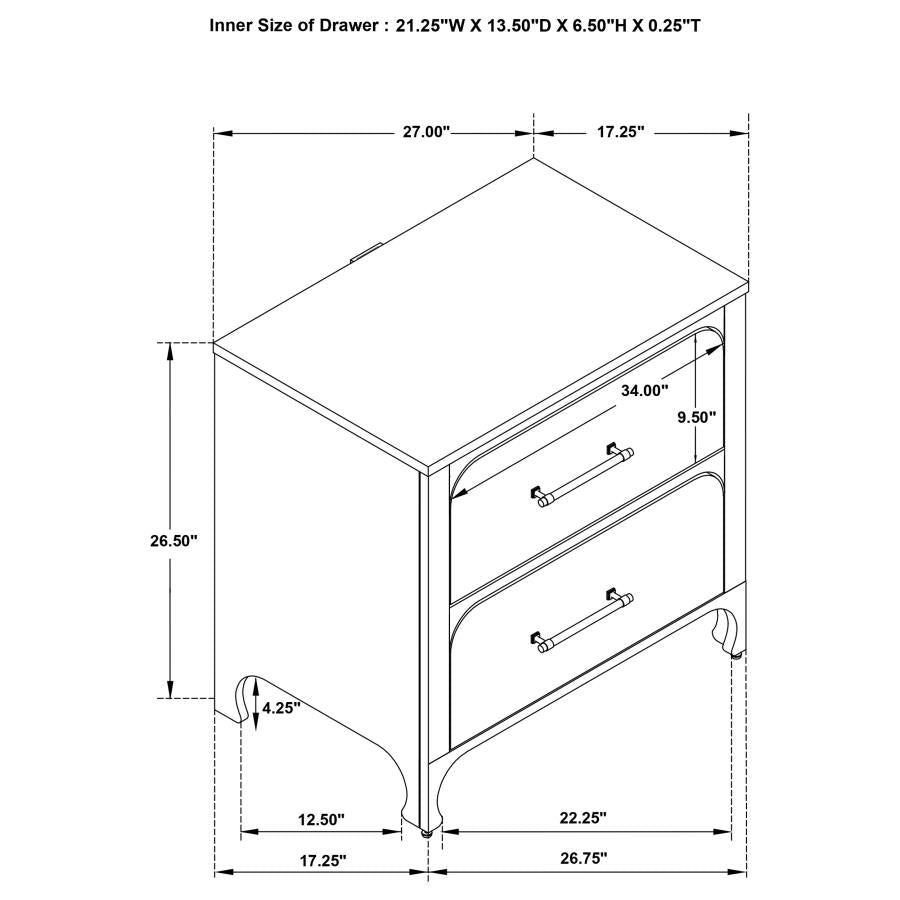 4PCS QUEEN BEDROOM SET /224751Q-S4-COA