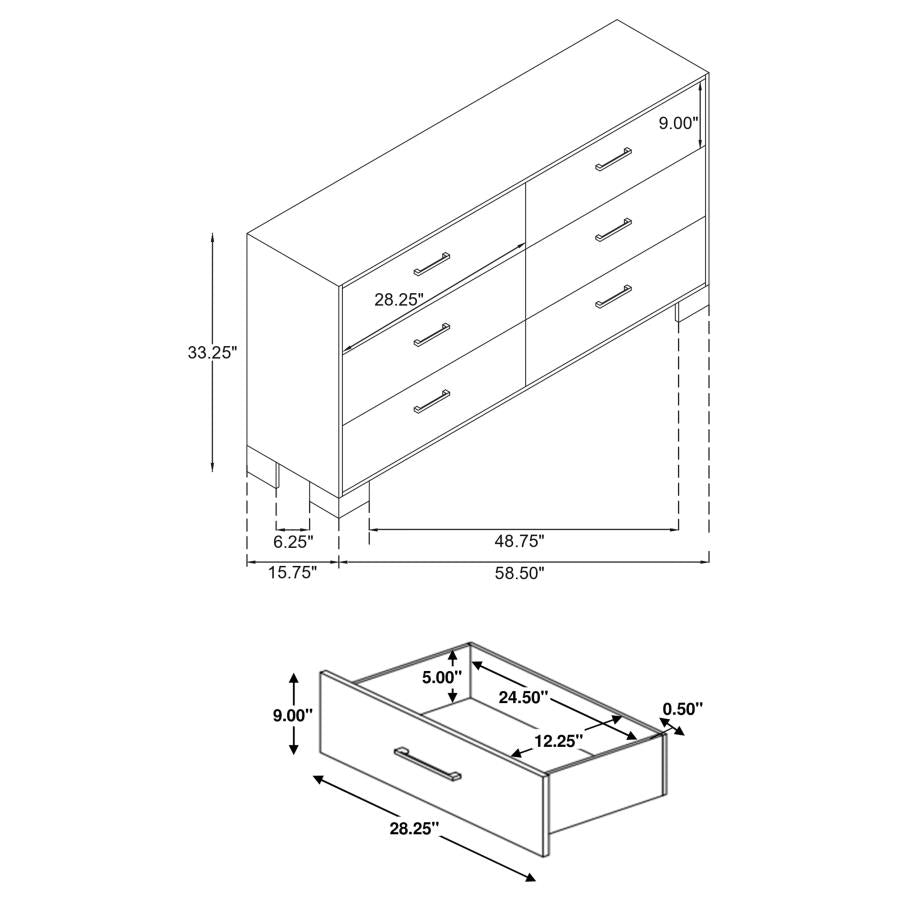 4PCS QUEEN BEDROOM SET /223141Q-S4-COA