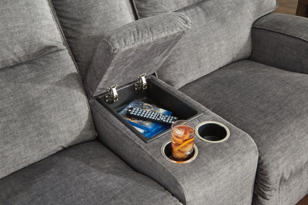 POWER RECLINING SOFA AND LOVESEAT 4530247/96-ASH